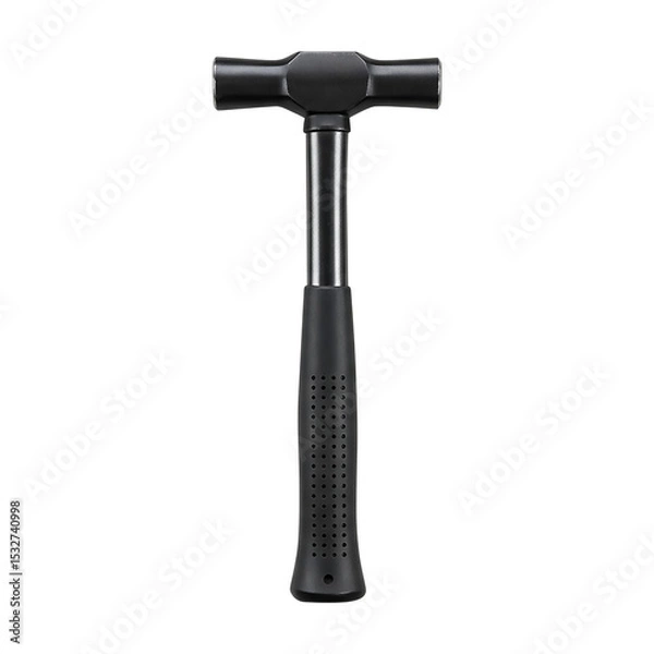 Obraz Durable Black Ball Peen Hammer Precision Striking Tool for Metalworking and Crafts