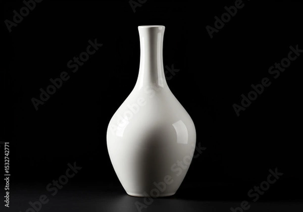 Obraz Elegant White Porcelain Vase A Study in Simple Elegance and Form