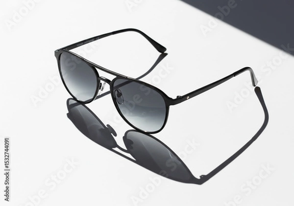 Obraz Sleek Metal Aviator Sunglasses Modern Design, Superior UV Protection, Gradient Lenses