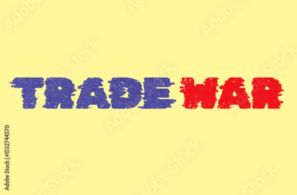 Fototapeta Word text Trade War. Background. Banner.