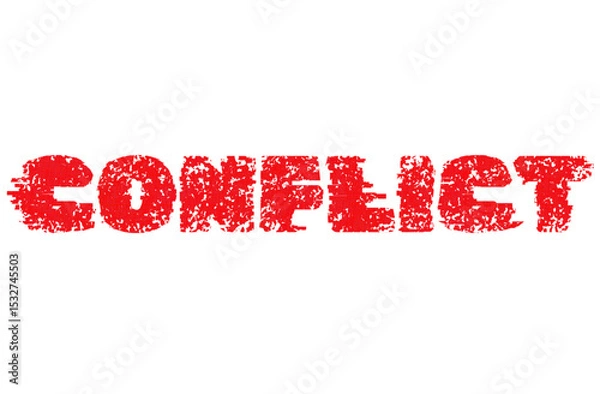 Fototapeta Word text Conflict. Background. Banner.