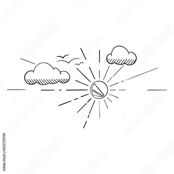 Obraz sun in the clouds