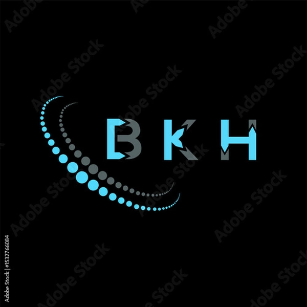 Fototapeta BKH letter logo creative design. BKH unique design.