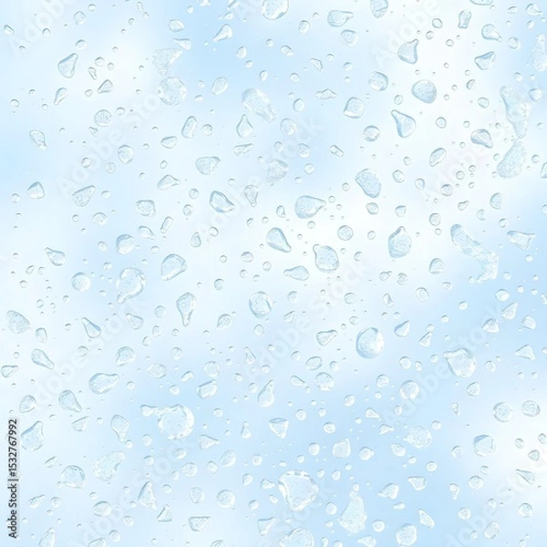 Obraz 푸른 배경 위 물방울Waterdrops on a blue background