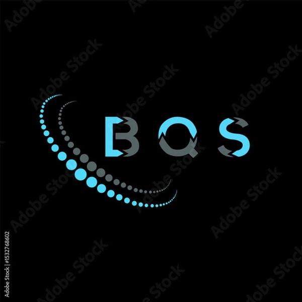 Fototapeta BQS letter logo abstract design. BQS unique design. BQS.