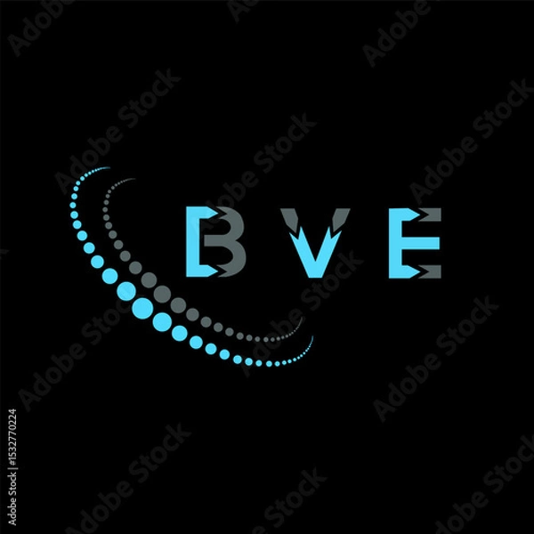 Fototapeta BVE letter logo abstract design. BVE unique design. BVE.