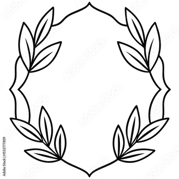 Fototapeta Floral Frame- Adobe Illustrator Artwork