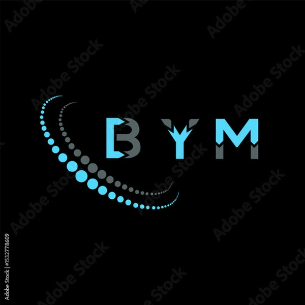 Fototapeta BYM letter logo abstract design. BYM unique design. BYM.