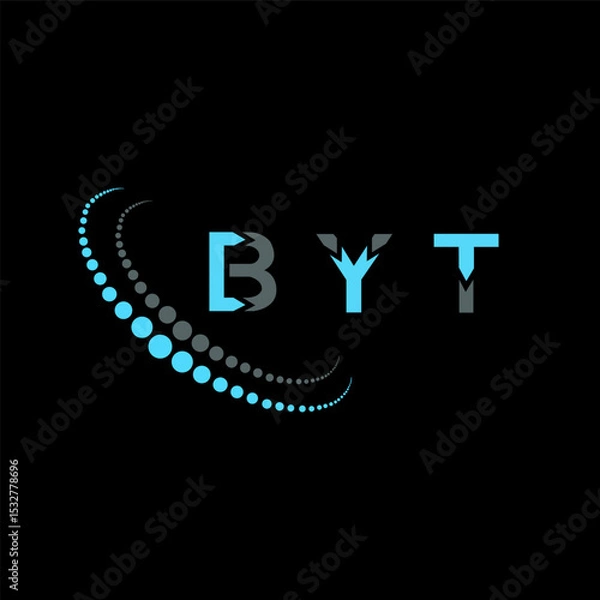 Fototapeta BYT letter logo abstract design. BYT unique design. BYT.