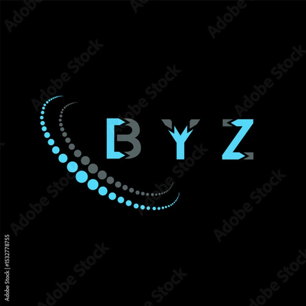 Fototapeta BYZ letter logo abstract design. BYZ unique design. BYZ.