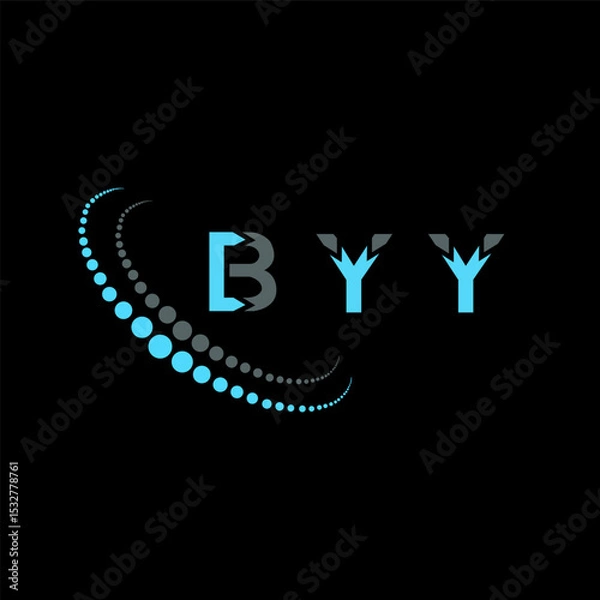 Fototapeta BYY letter logo abstract design. BYY unique design. BYY.