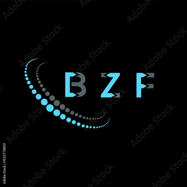 Fototapeta BZF letter logo abstract design. BZF unique design. BZF.