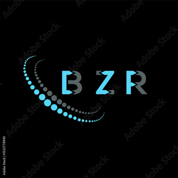 Fototapeta BZR letter logo abstract design. BZR unique design. BZR.