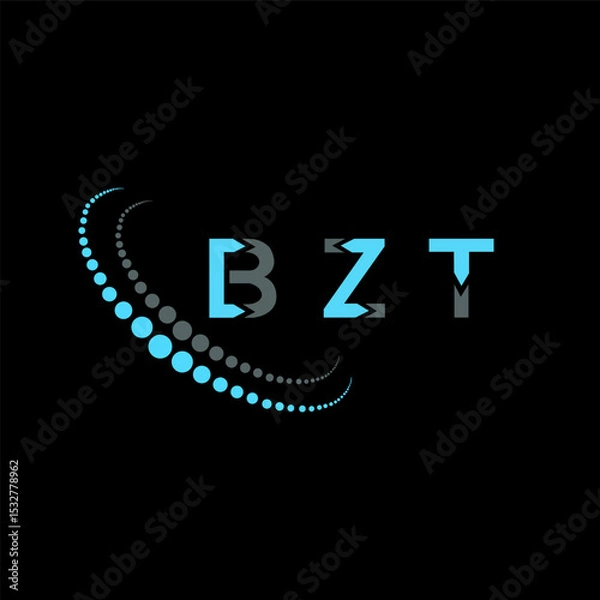 Fototapeta BZT letter logo abstract design. BZT unique design. BZT.