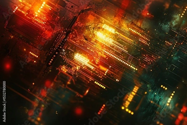 Obraz Abstract technology circuit board background digital innovation and engineering design