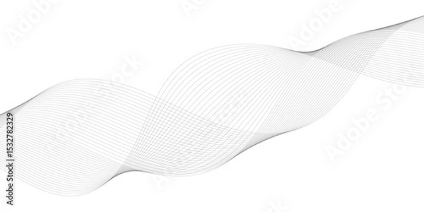 Fototapeta Modern abstract glowing wave background. Abstract wave lines on white background.