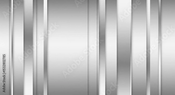 Fototapeta A striking abstract image featuring a series of vertical, silvery-white bands with varying shades and reflective qualities