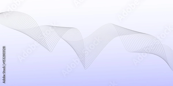 Fototapeta Abstract wave lines dynamic flowing colorful light isolated background.
