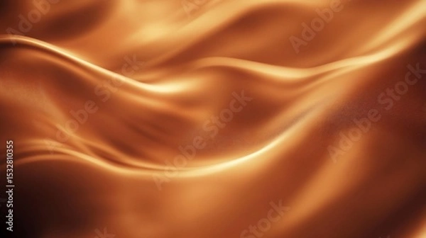Fototapeta Abstract flowing background with smooth, wavy lines in a warm, caramel color tone