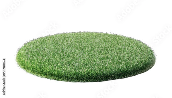Obraz Circular patch of vibrant green grass