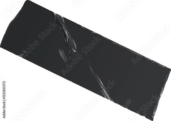 Obraz Glossy black smartphone is tilting in 3D render on transparent background with subtle reflections