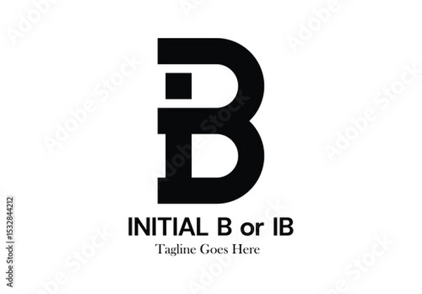 Obraz Initial logo letter B or IB