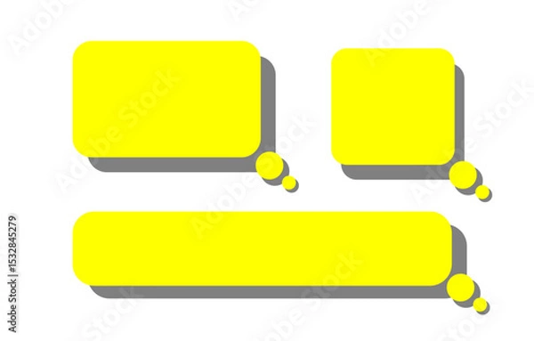 Obraz Bubble speech vector icon. Chat symbol, dialog or message balloon, speak cloud shape