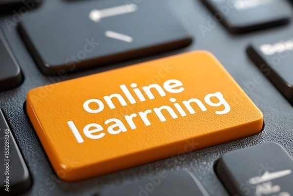 Obraz Online learning button on computer keyboard key