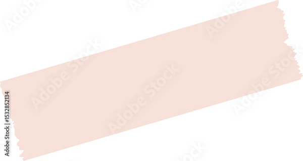 Obraz Flat design is showing torn pastel peach tape on transparent background, featuring jagged edges