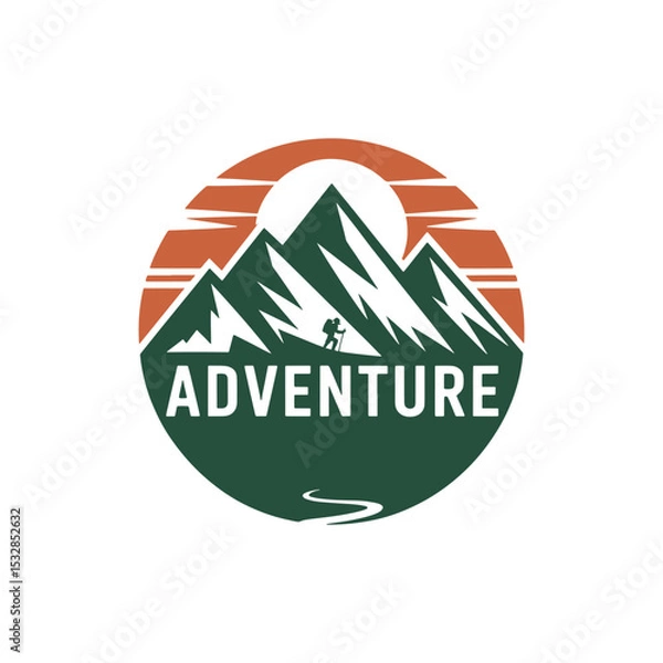 Obraz Unique adventure mountain logo Modern and minimalist vector and abstract logo