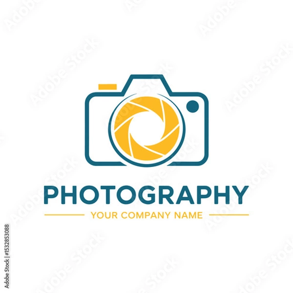 Obraz Unique camera logo Modern and minimalist vector and abstract logo