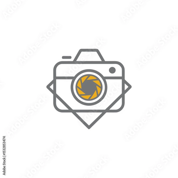 Obraz Unique camera logo Modern and minimalist vector and abstract logo