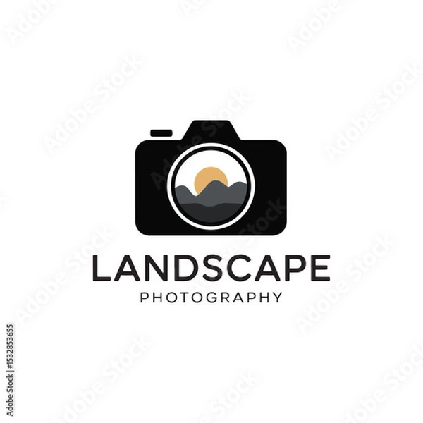 Obraz Unique camera logo Modern and minimalist vector and abstract logo
