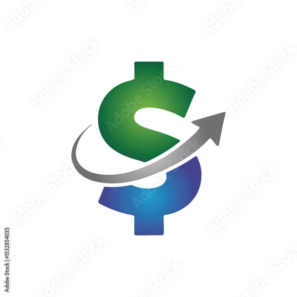Obraz Unique financial logo Modern and minimalist vector and abstract logo