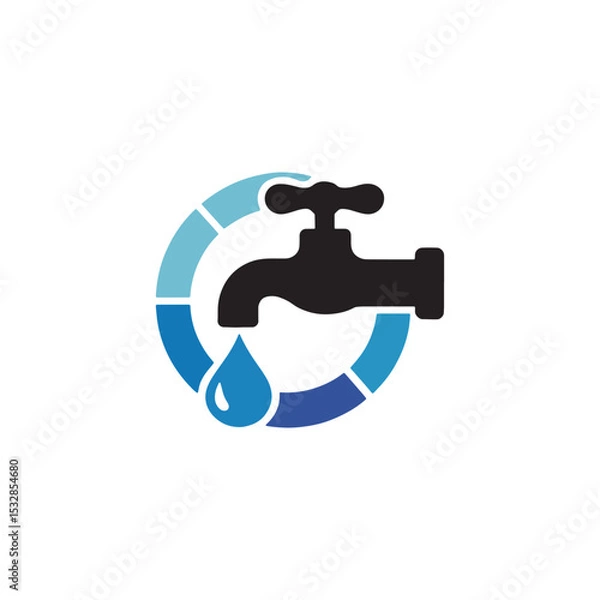 Obraz Unique plumbing service logo Modern and minimalist vector and abstract logo