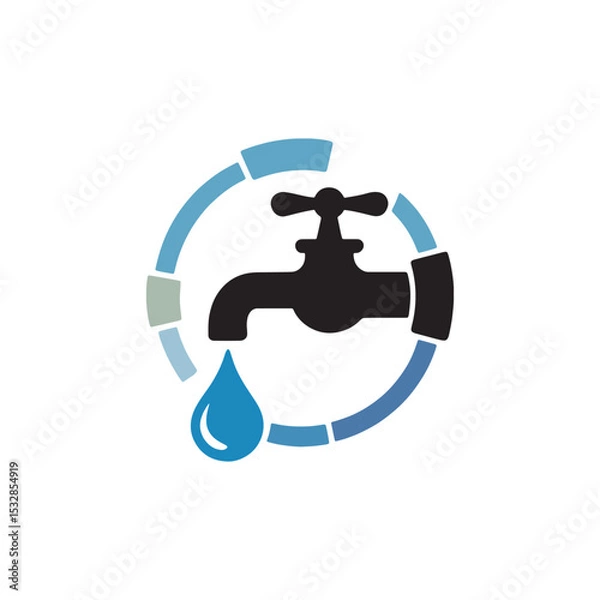 Obraz Unique plumbing service logo Modern and minimalist vector and abstract logo