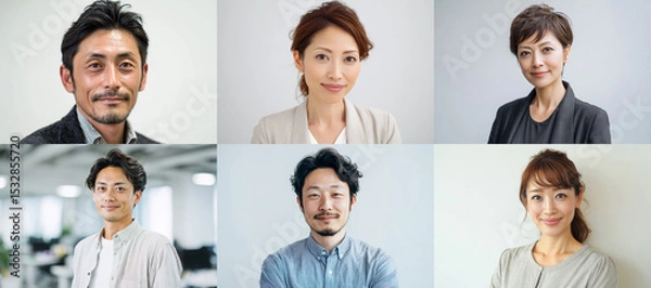 Obraz 企業の人材紹介に使える自然な男女ポートレート