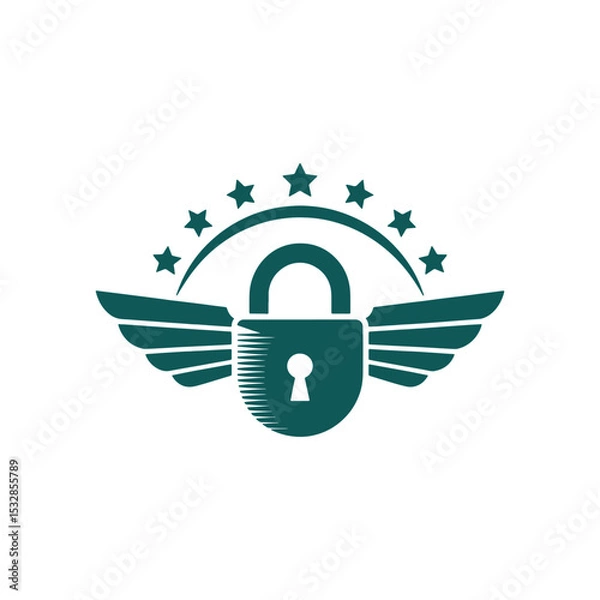 Obraz Unique security logo Modern and minimalist vector and abstract logo