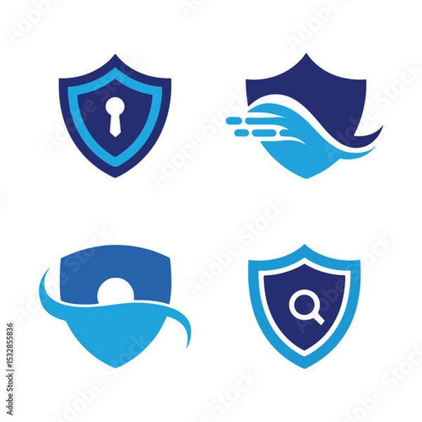 Obraz Unique security logo Modern and minimalist vector and abstract logo
