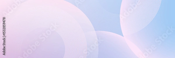 Fototapeta Modern abstract background, blue white gradations, circle effect,shape memphis, trendy