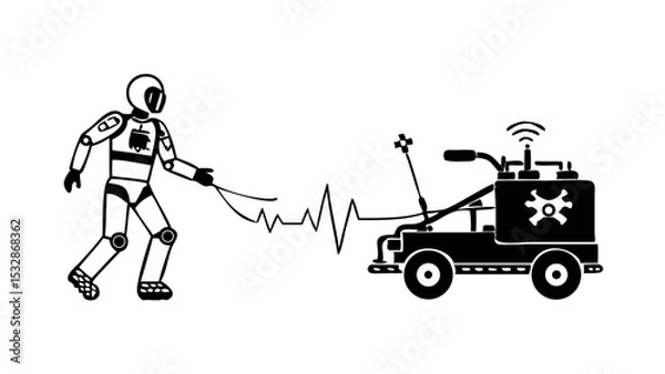 Fototapeta combat medic bot, air current navigation