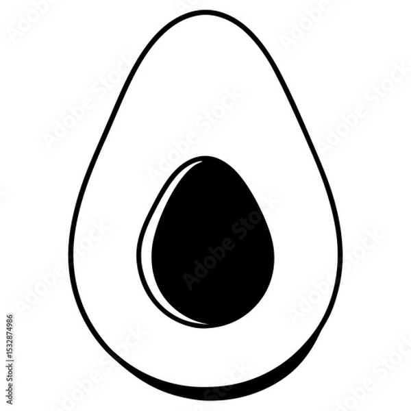Fototapeta vector illustration of an abstract egg with reflection