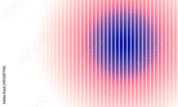 Fototapeta Centrally diffused refractive ripple in fluted glass texture an abstract balance of color transitions, radial motion, and vertical structure