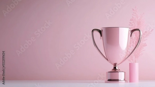 Fototapeta Pink Trophy: A Symbol of Achievement