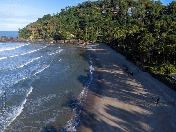 Obraz Beautiful Barra do Sahy beach at dawn on the north coast of São Paulo amidst the Atlantic forest