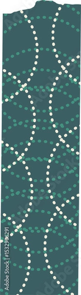 Fototapeta Abstract flat design is repeating on transparent background with mint cream circles forming arches