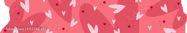 Fototapeta Abstract stylized heart pattern is showing romantic flat design with transparent background