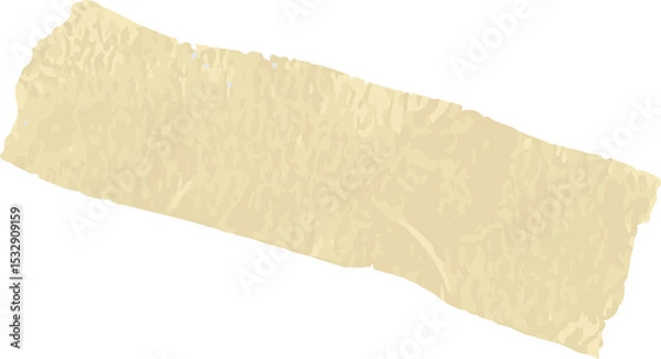 Fototapeta Flat design yellow masking tape is floating on transparent background with torn texture, copy space