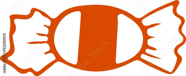 Obraz Wrapped hard candy is being shown in flat vector style with twisted ends on transparent background