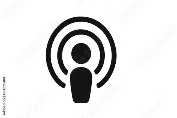 Fototapeta Person holding microphone, portraying confidence and readiness for speaking or performing, isolated on transparent background.